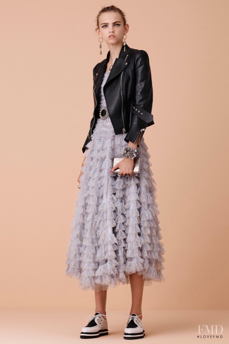 Molly Bair featured in  the Alexander McQueen lookbook for Resort 2016