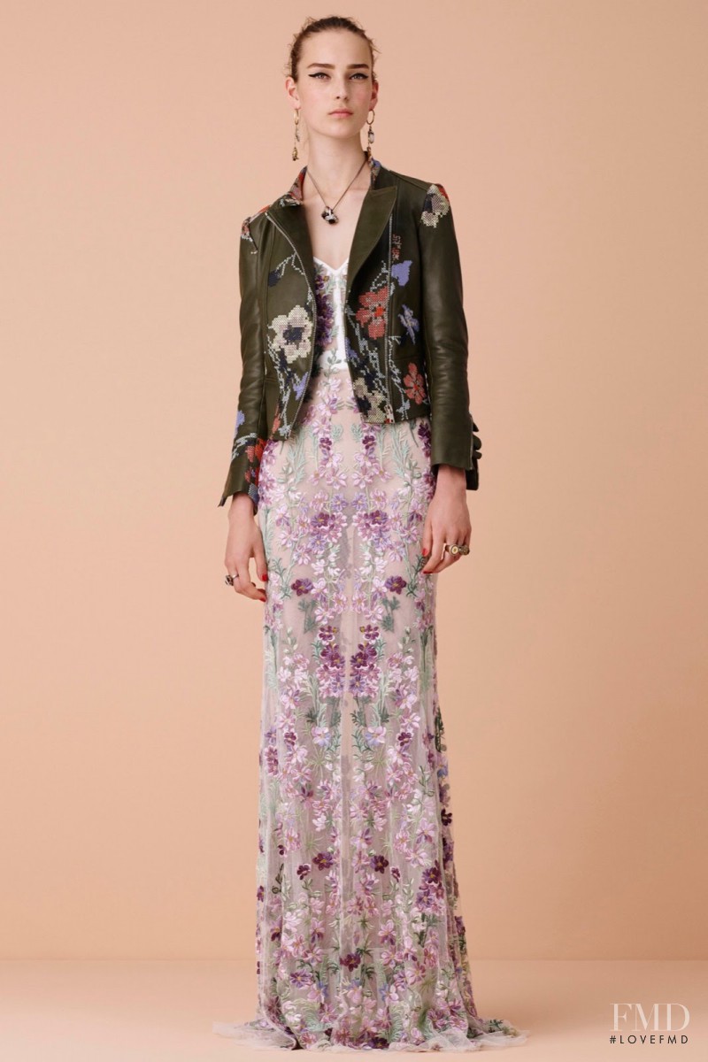 Julia Bergshoeff featured in  the Alexander McQueen lookbook for Resort 2016