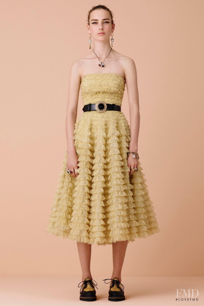 Julia Bergshoeff featured in  the Alexander McQueen lookbook for Resort 2016