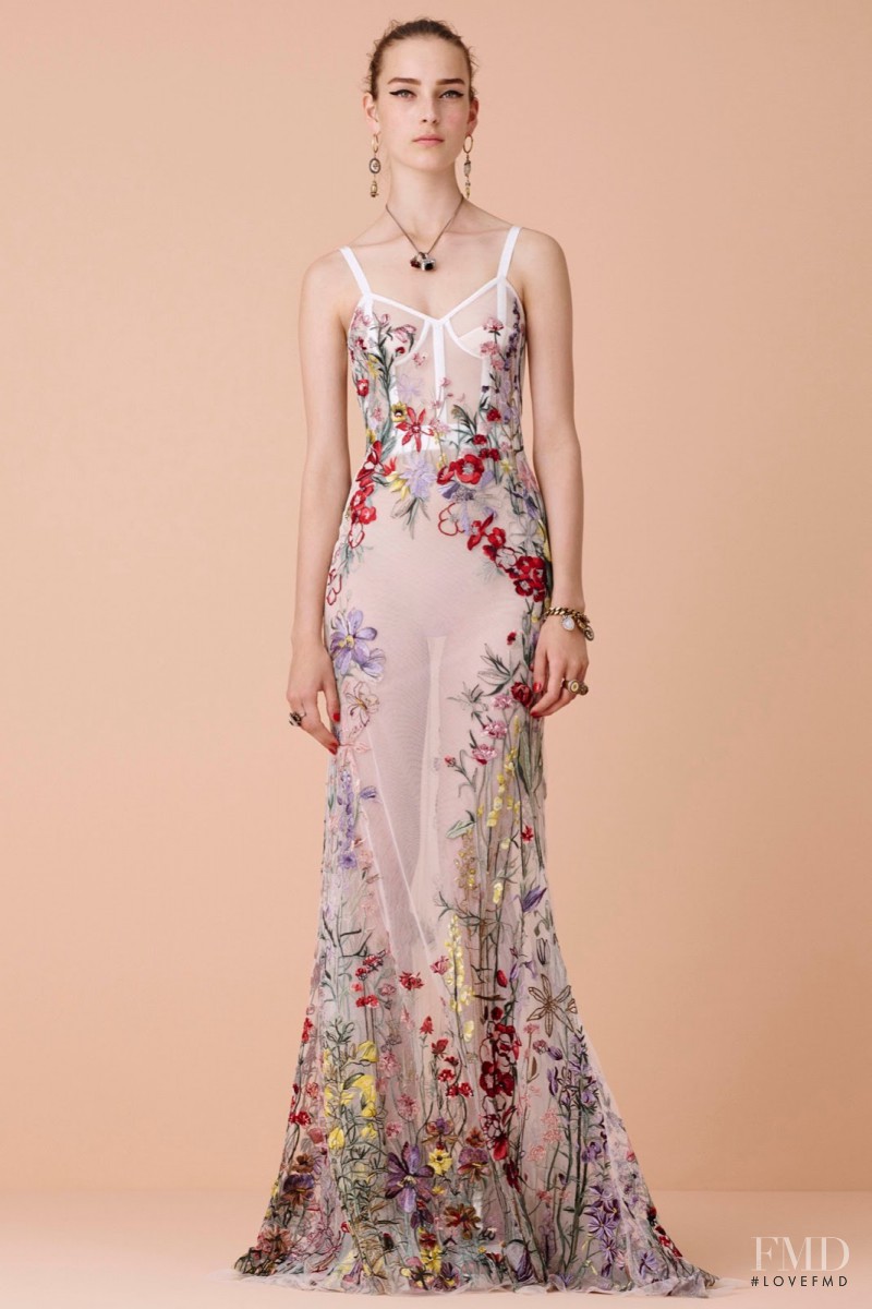 Julia Bergshoeff featured in  the Alexander McQueen lookbook for Resort 2016