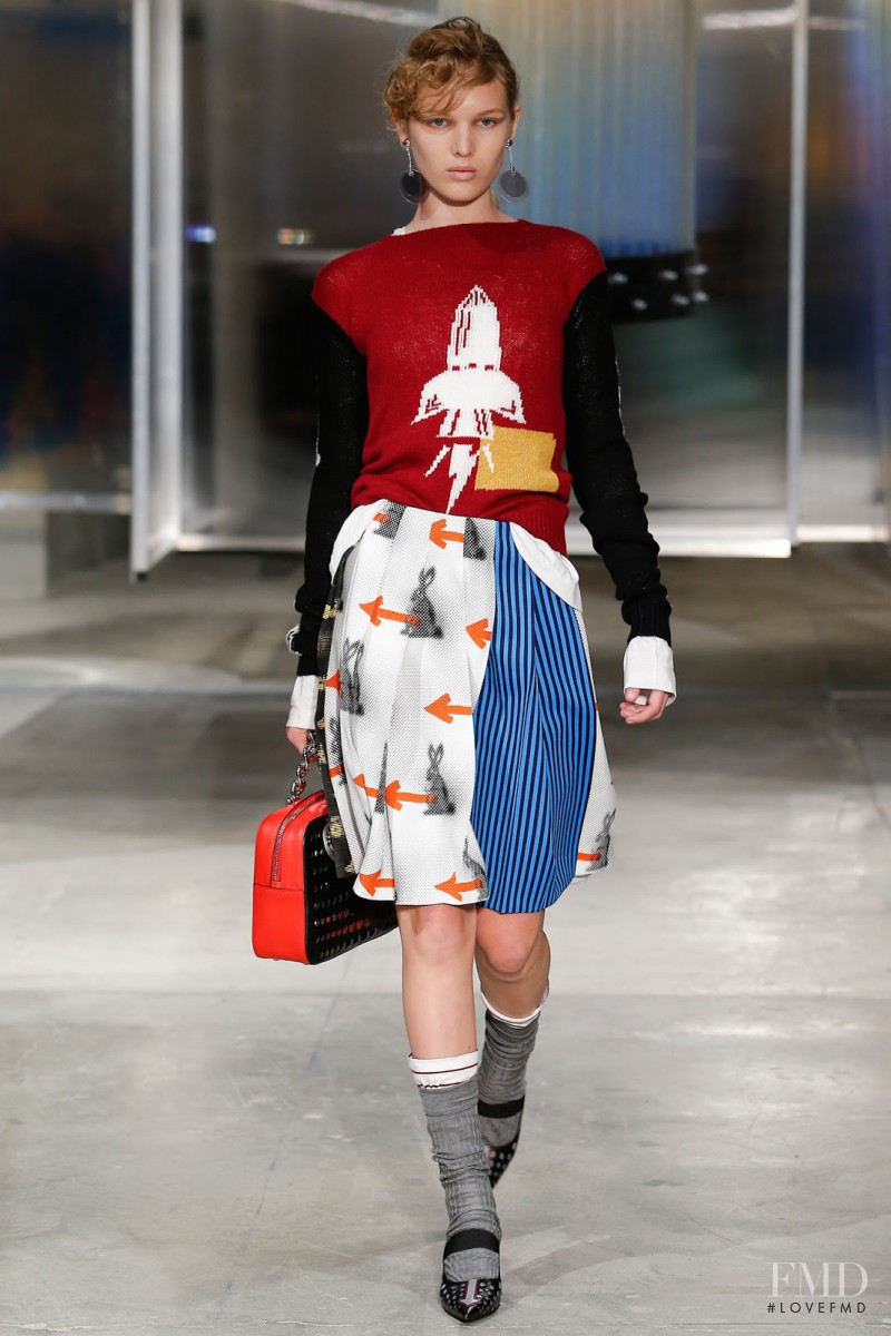 Jessica Picton Warlow featured in  the Prada fashion show for Resort 2016