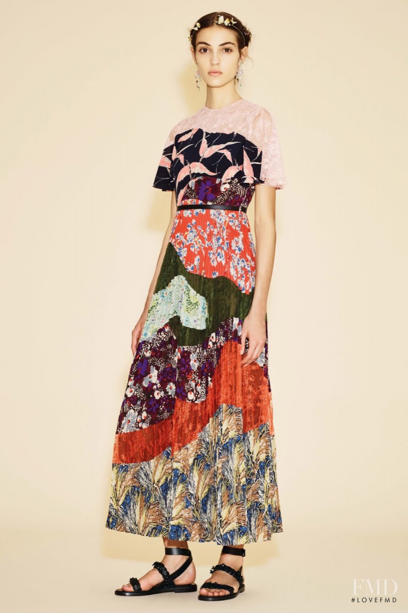 Camille Hurel featured in  the Valentino lookbook for Resort 2016