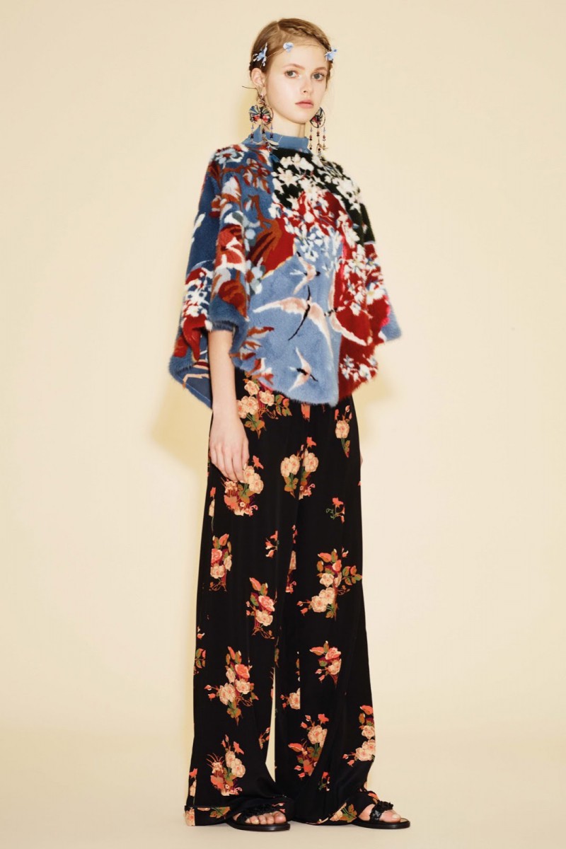 Avery Blanchard featured in  the Valentino lookbook for Resort 2016