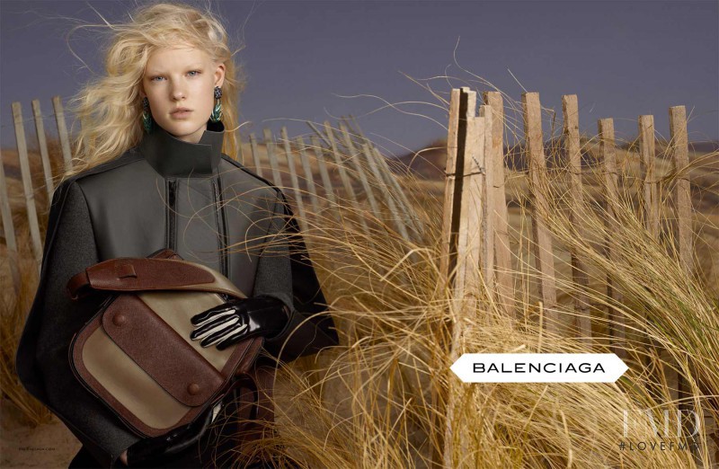 Linn Arvidsson featured in  the Balenciaga advertisement for Fall 2012