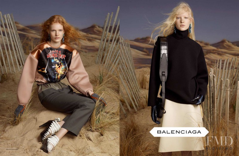 Anniek Kortleve featured in  the Balenciaga advertisement for Fall 2012