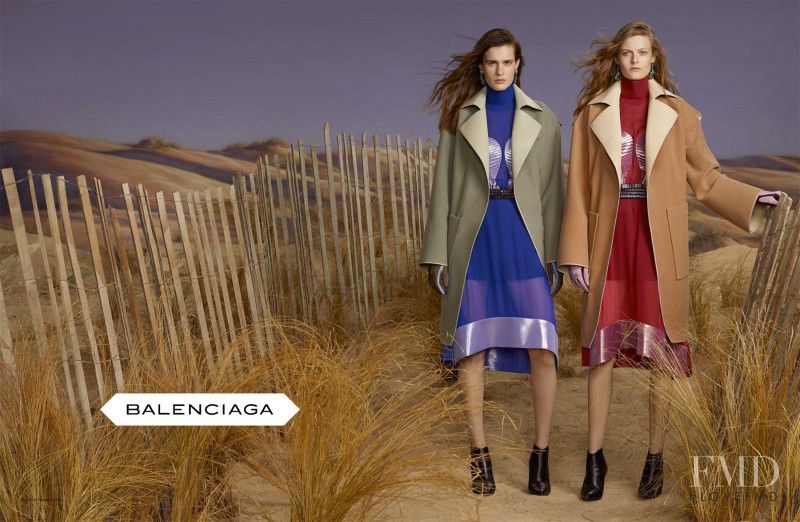 Julier Bugge featured in  the Balenciaga advertisement for Fall 2012