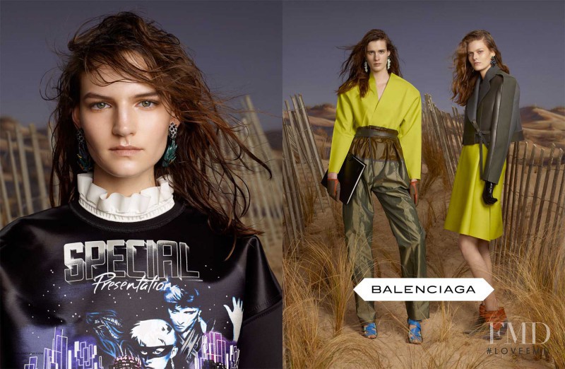 Hirschy Hirschfelder featured in  the Balenciaga advertisement for Fall 2012