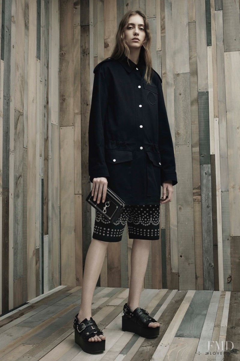Lia Pavlova featured in  the Alexander Wang lookbook for Resort 2016