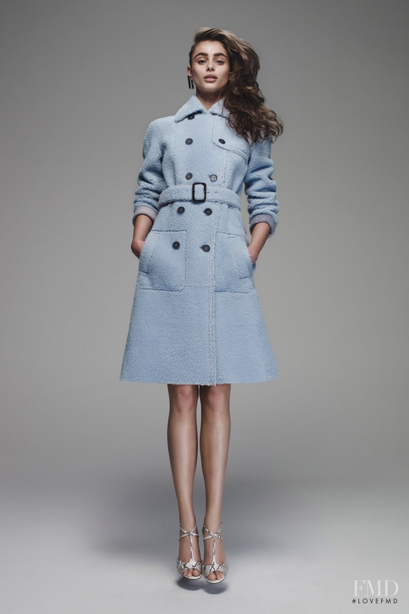 Taylor Hill featured in  the Fendi lookbook for Resort 2016