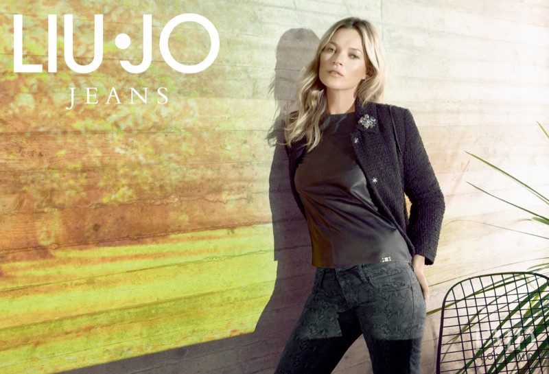 Kate Moss featured in  the Liu Jo Jeans advertisement for Autumn/Winter 2013