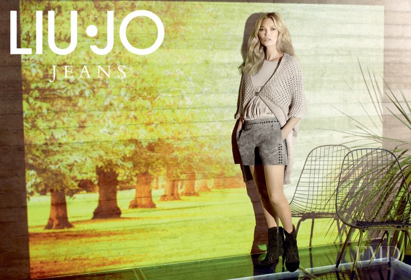 Kate Moss featured in  the Liu Jo Jeans advertisement for Autumn/Winter 2013