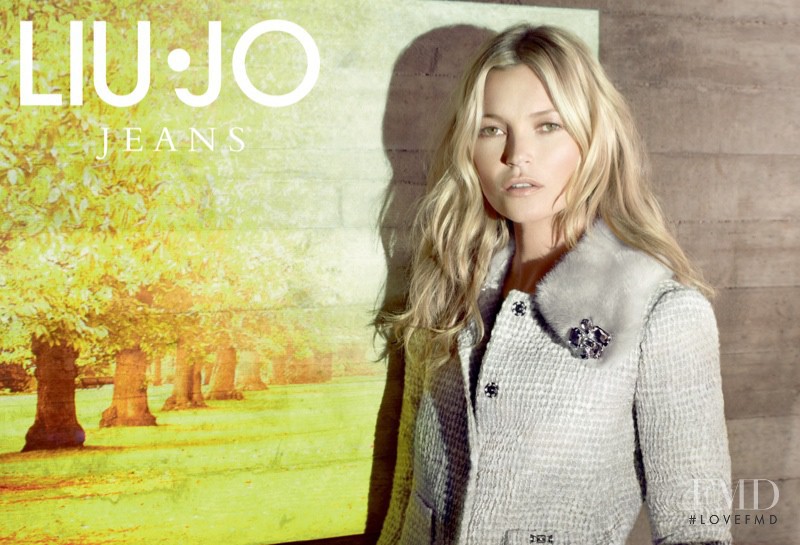 Kate Moss featured in  the Liu Jo Jeans advertisement for Autumn/Winter 2013