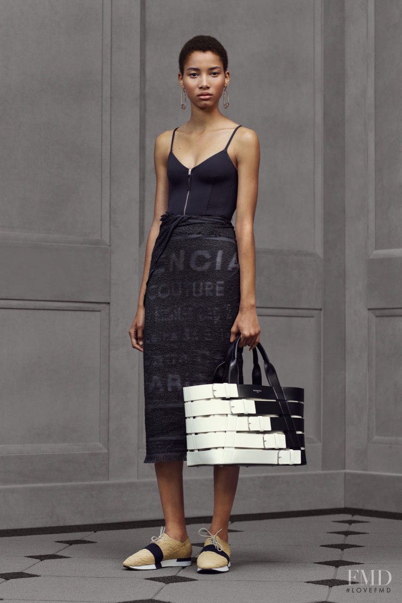 Lineisy Montero featured in  the Balenciaga lookbook for Resort 2016