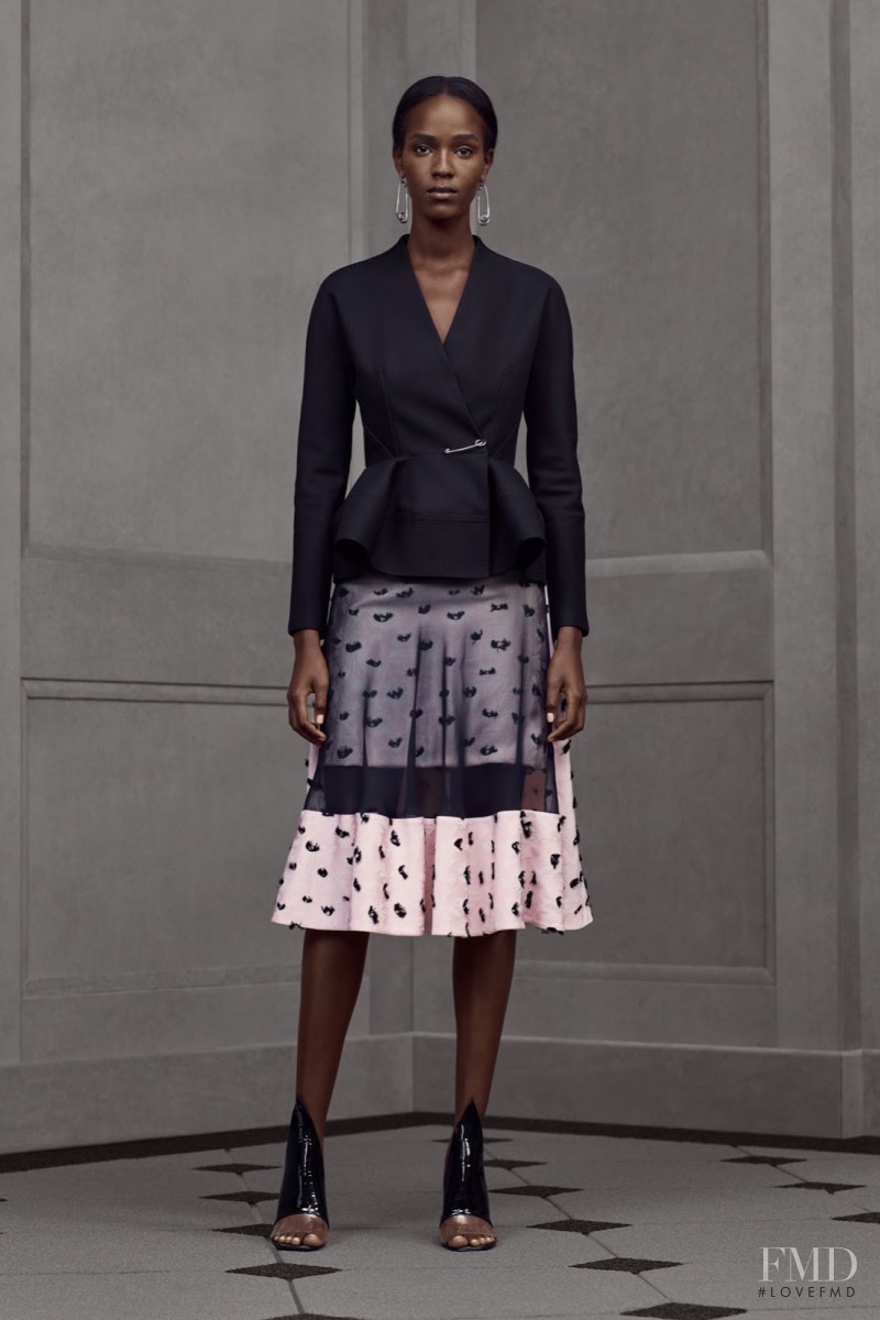 Leila Ndabirabe featured in  the Balenciaga lookbook for Resort 2016