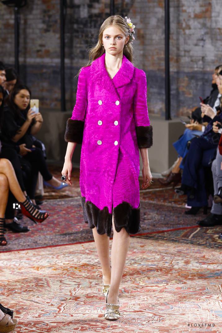 Avery Blanchard featured in  the Gucci fashion show for Resort 2016