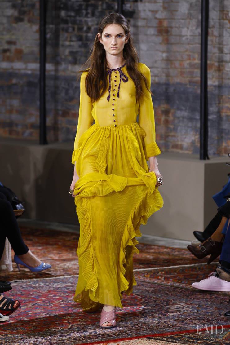 Carly Moore featured in  the Gucci fashion show for Resort 2016