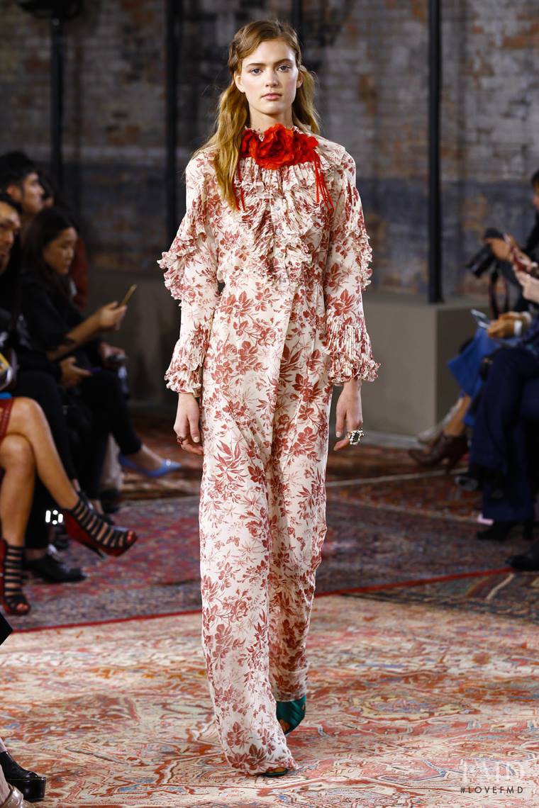 Emmy Rappe featured in  the Gucci fashion show for Resort 2016