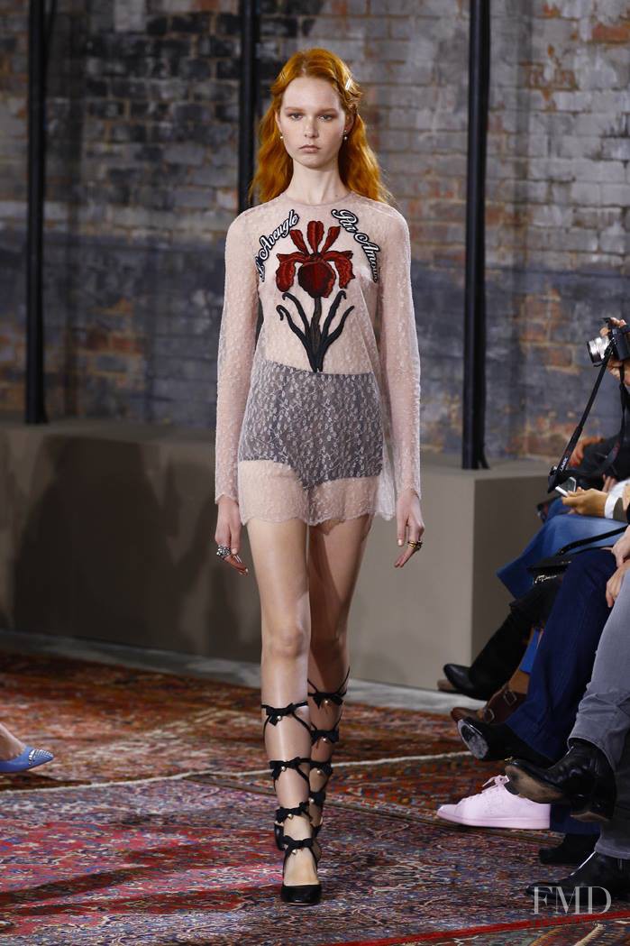 Grace Simmons featured in  the Gucci fashion show for Resort 2016