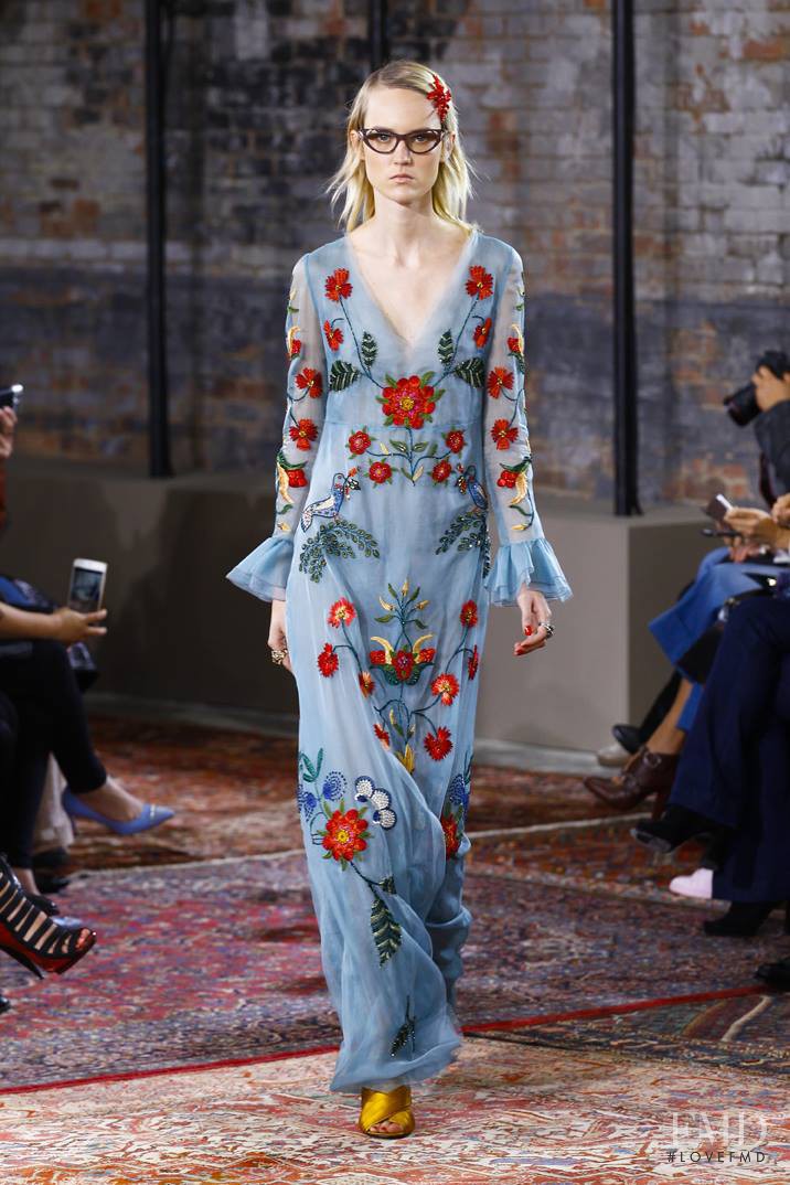 Harleth Kuusik featured in  the Gucci fashion show for Resort 2016