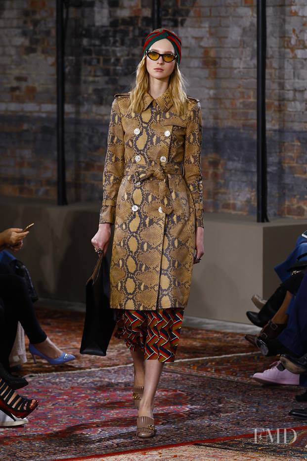 Nastya Sten featured in  the Gucci fashion show for Resort 2016