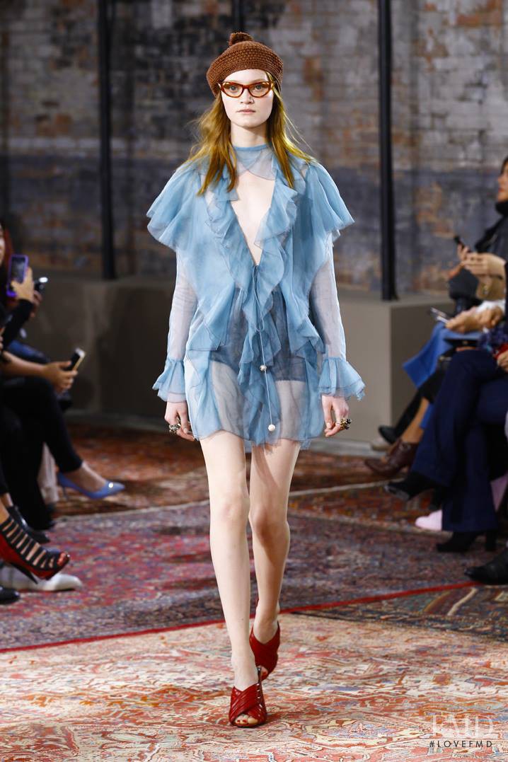 Mia Gruenwald featured in  the Gucci fashion show for Resort 2016