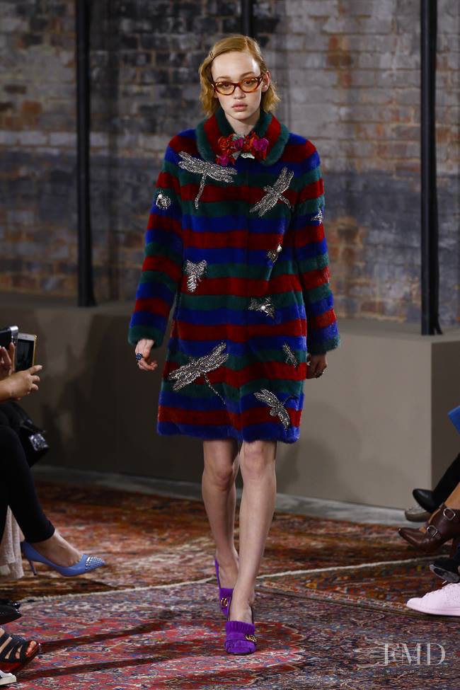 Rhiannon McConnell featured in  the Gucci fashion show for Resort 2016