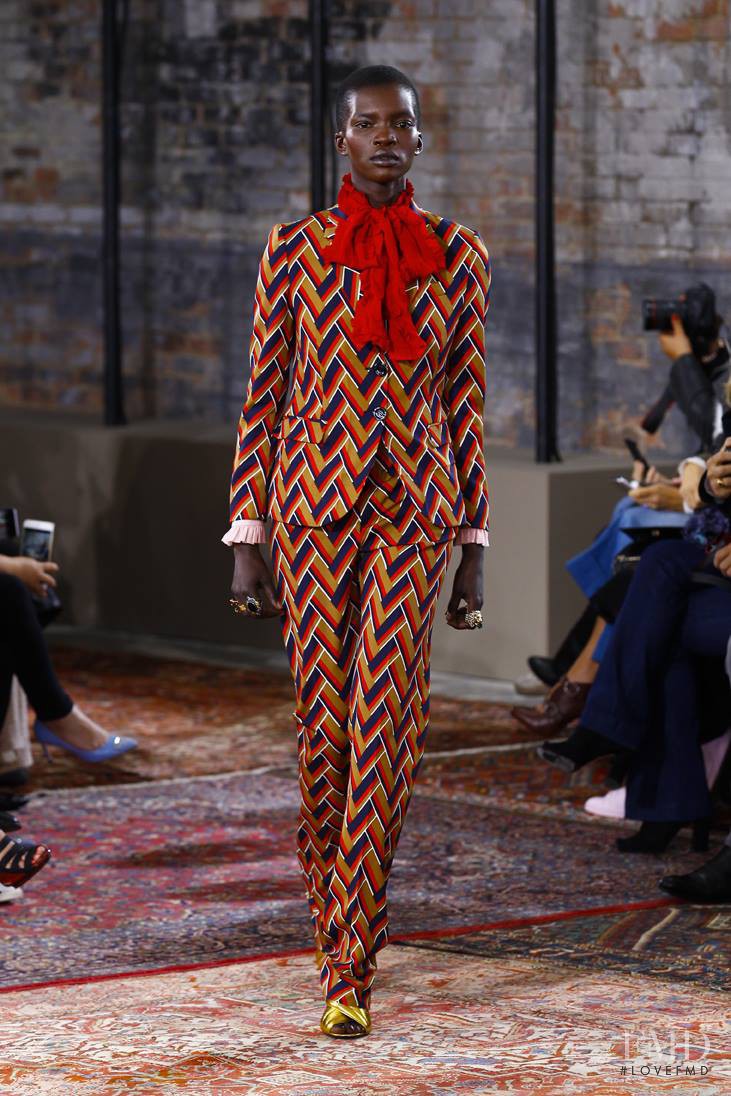 Achok Majak featured in  the Gucci fashion show for Resort 2016