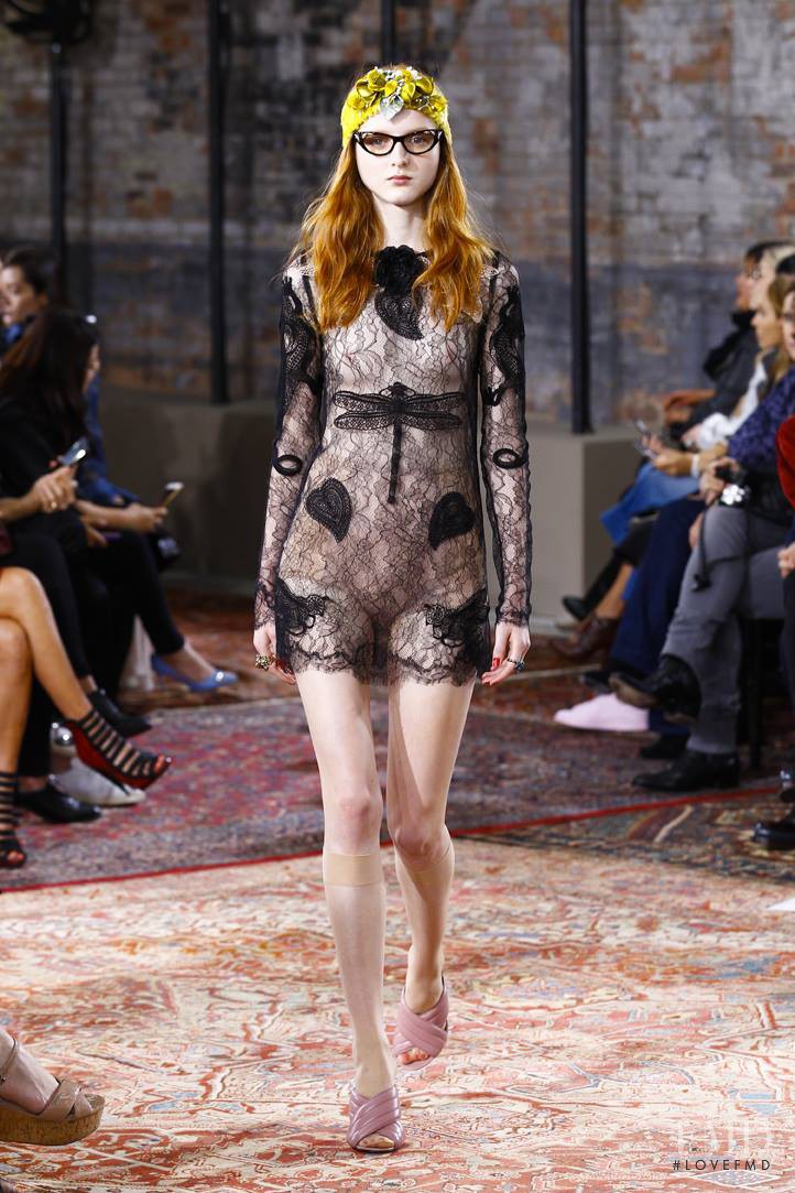 Madison Stubbington featured in  the Gucci fashion show for Resort 2016
