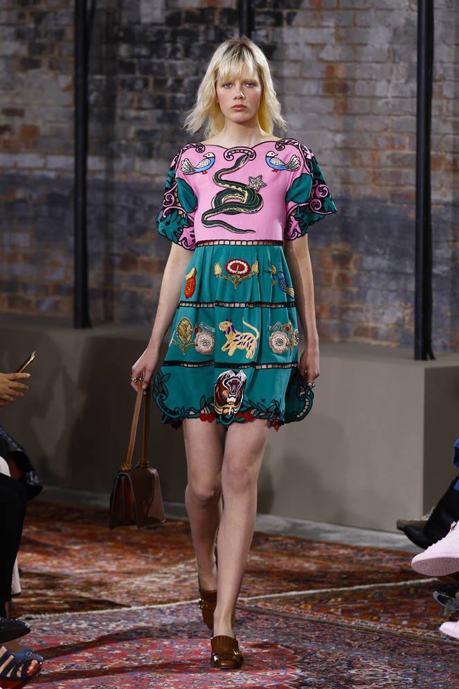 Marjan Jonkman featured in  the Gucci fashion show for Resort 2016