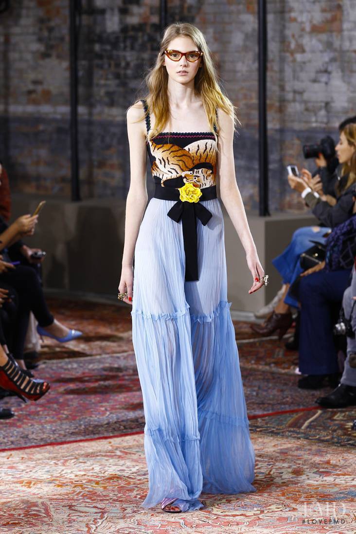 Madison Whittaker featured in  the Gucci fashion show for Resort 2016