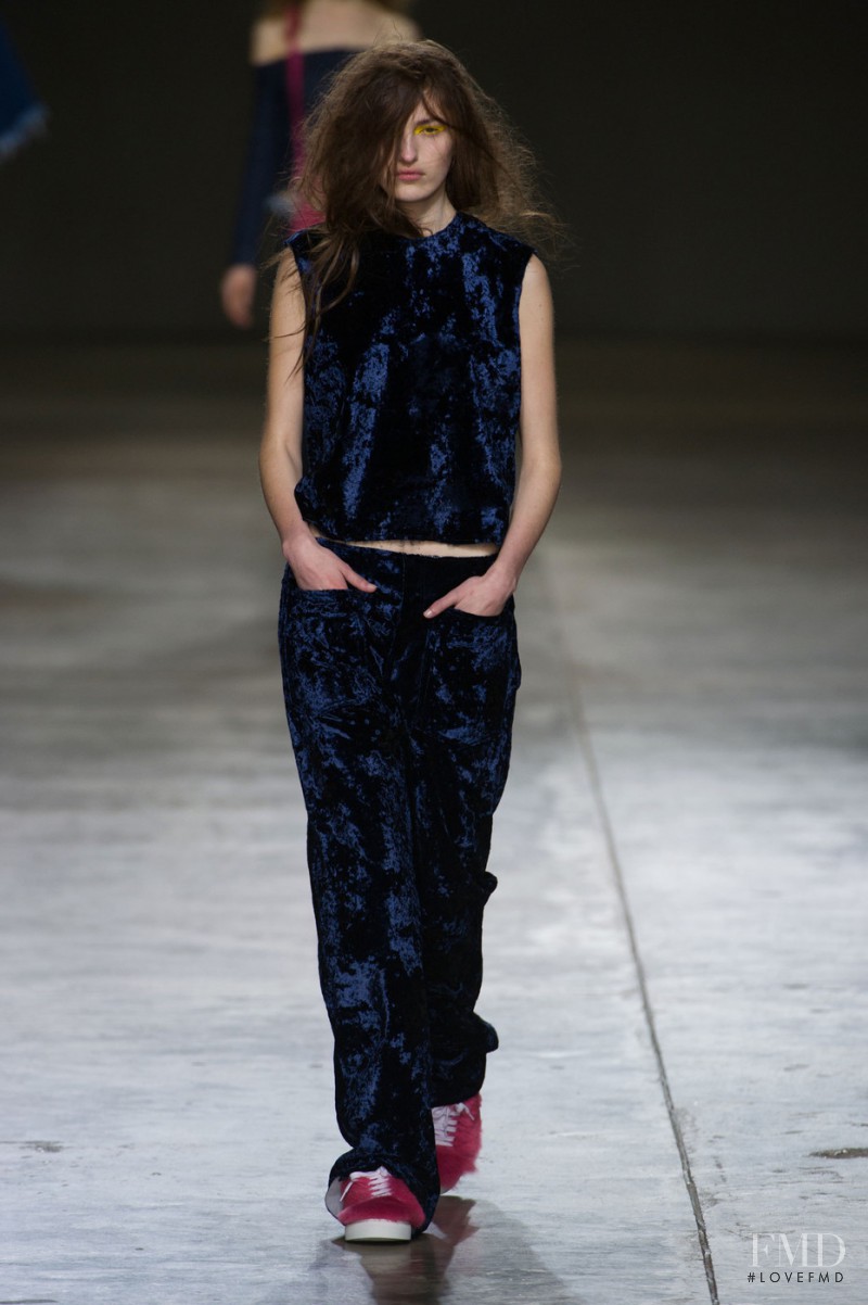 Zoe Huxford featured in  the Marques\'Almeida fashion show for Autumn/Winter 2014