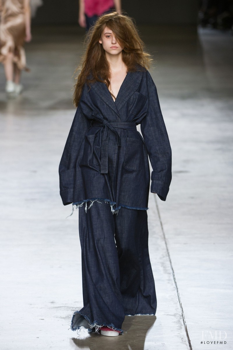 Marie Kapferer featured in  the Marques\'Almeida fashion show for Autumn/Winter 2014