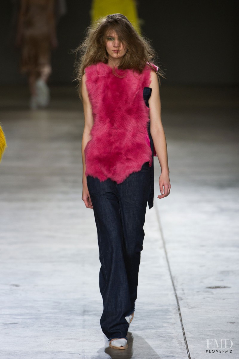 Nele Kenzler featured in  the Marques\'Almeida fashion show for Autumn/Winter 2014