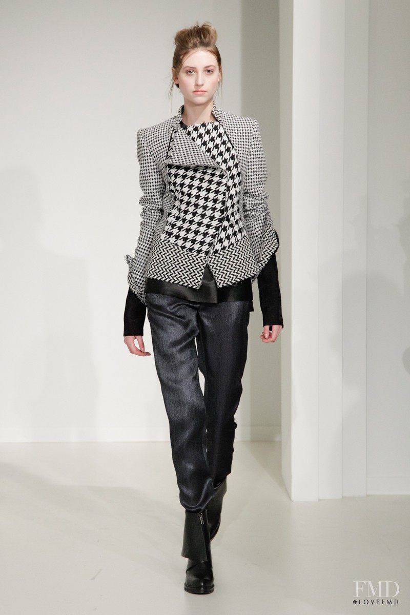 Marie Kapferer featured in  the Haizhen Wang fashion show for Autumn/Winter 2014