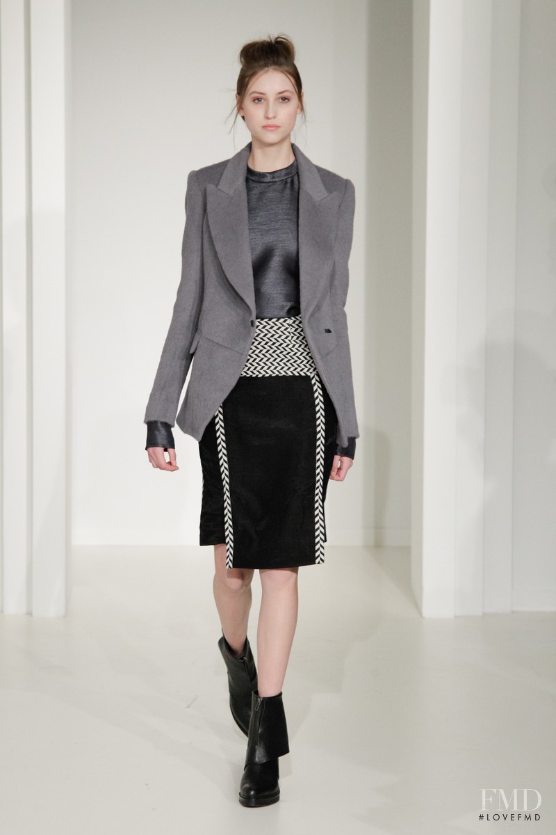 Marie Kapferer featured in  the Haizhen Wang fashion show for Autumn/Winter 2014