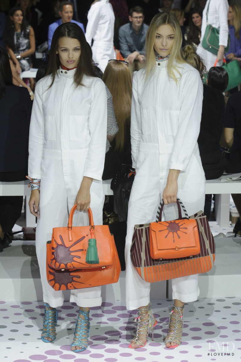Sarah Dick featured in  the Anya Hindmarch fashion show for Spring/Summer 2015