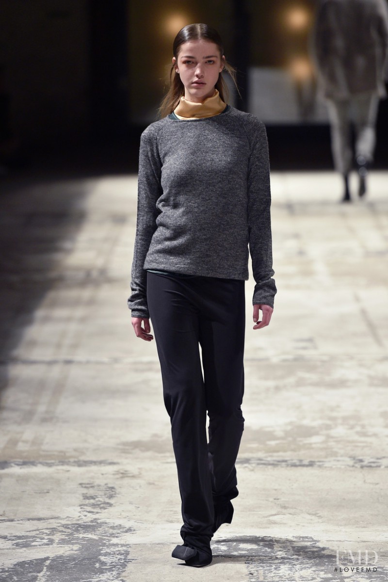 Mari Nylander featured in  the Bruuns Bazaar fashion show for Autumn/Winter 2015