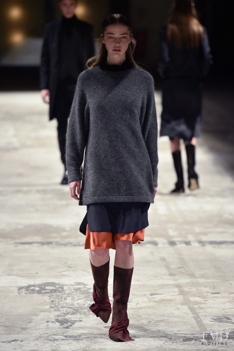 Mari Nylander featured in  the Bruuns Bazaar fashion show for Autumn/Winter 2015