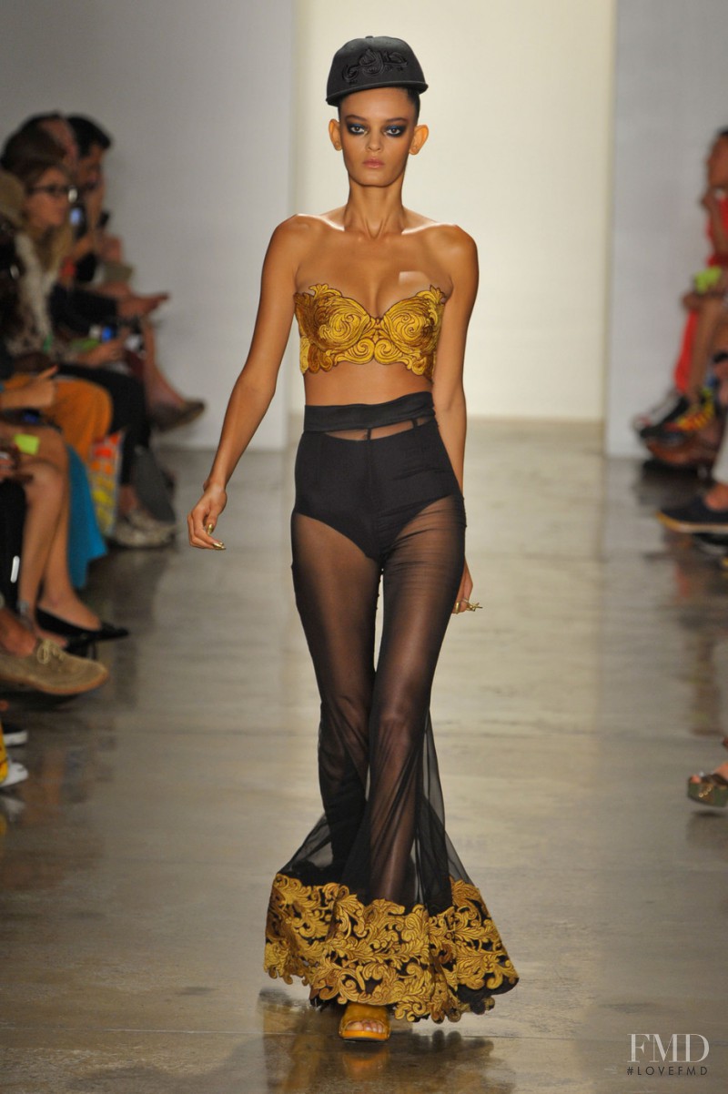Wanessa Milhomem featured in  the Jeremy Scott fashion show for Spring/Summer 2013