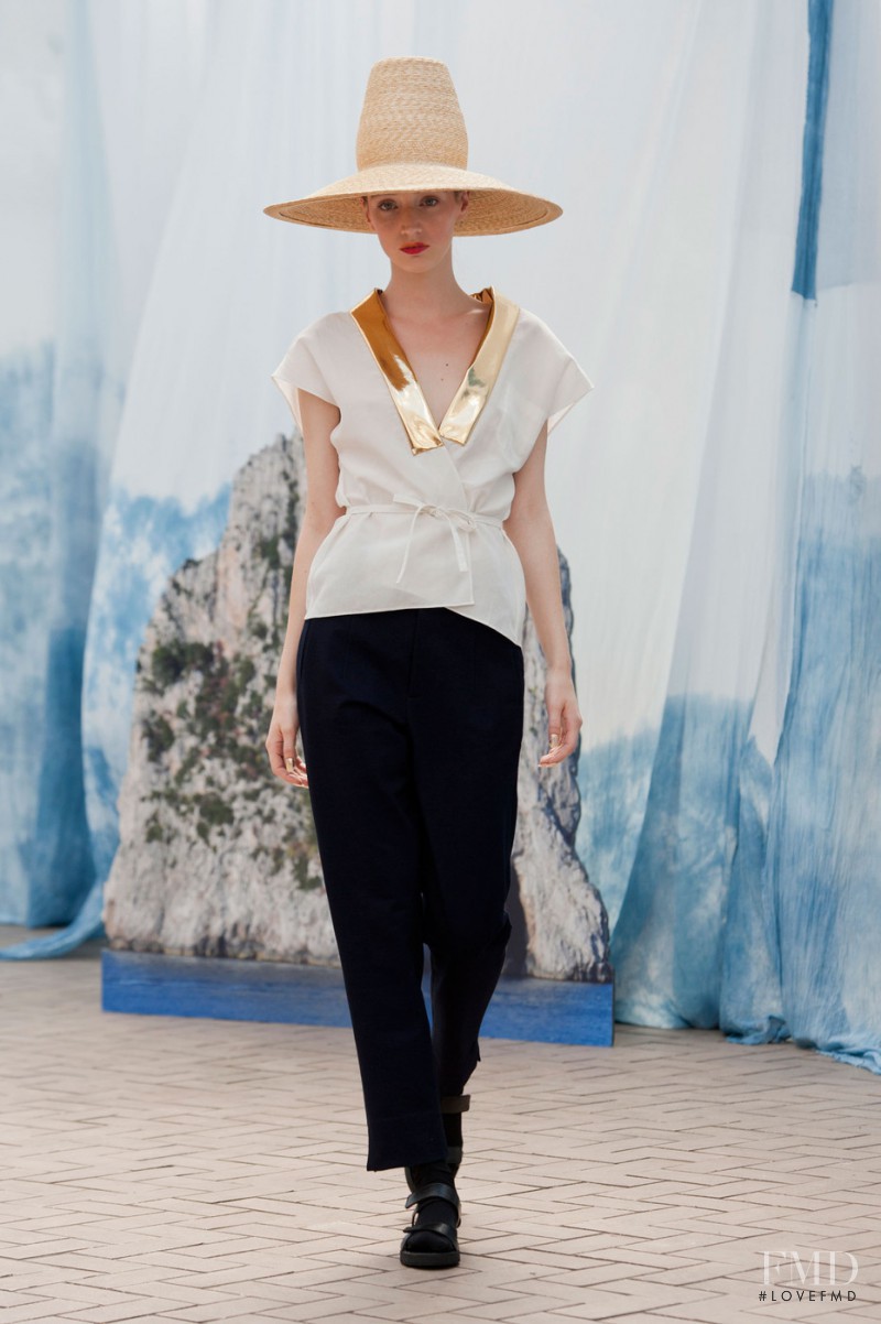 Ali Walsh featured in  the Creatures of Comfort fashion show for Spring/Summer 2014