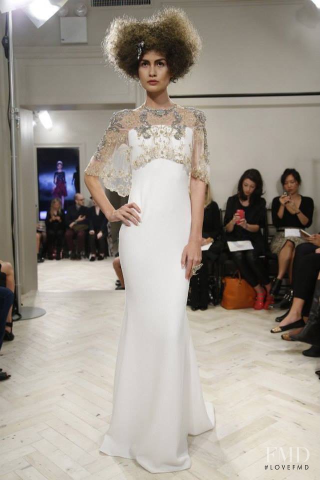 Monika McCarrick featured in  the Badgley Mischka Bride fashion show for Autumn/Winter 2014