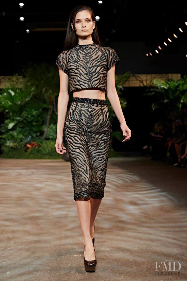 Monika McCarrick featured in  the Christian Siriano fashion show for Autumn/Winter 2015