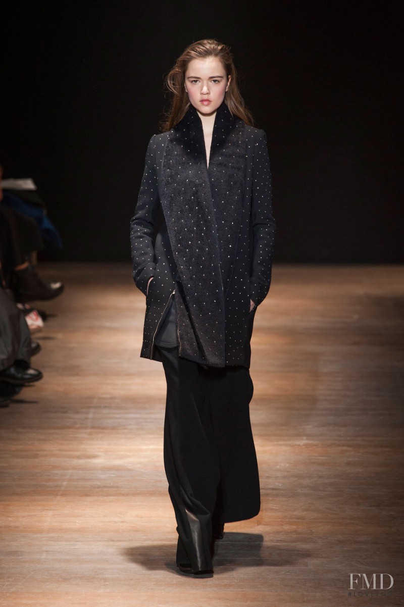 Maya Derzhevitskaya featured in  the Sharon Wauchob fashion show for Autumn/Winter 2013