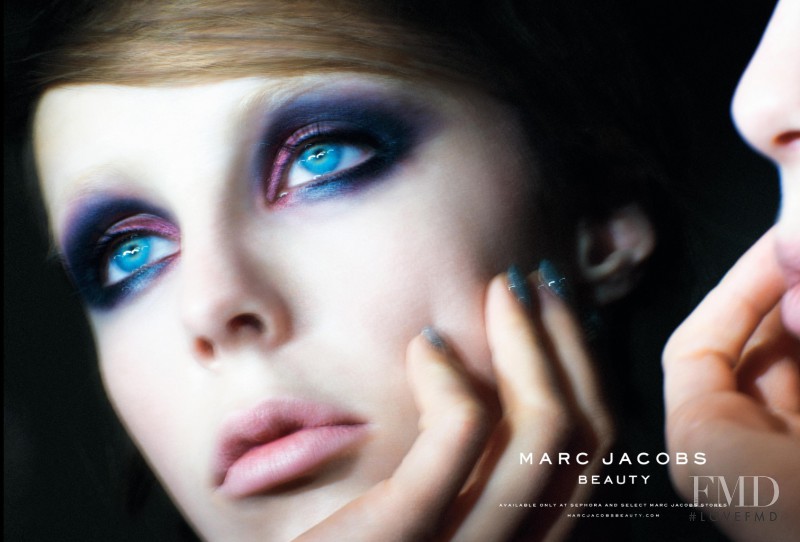 Edie Campbell featured in  the Marc Jacobs Beauty advertisement for Autumn/Winter 2013