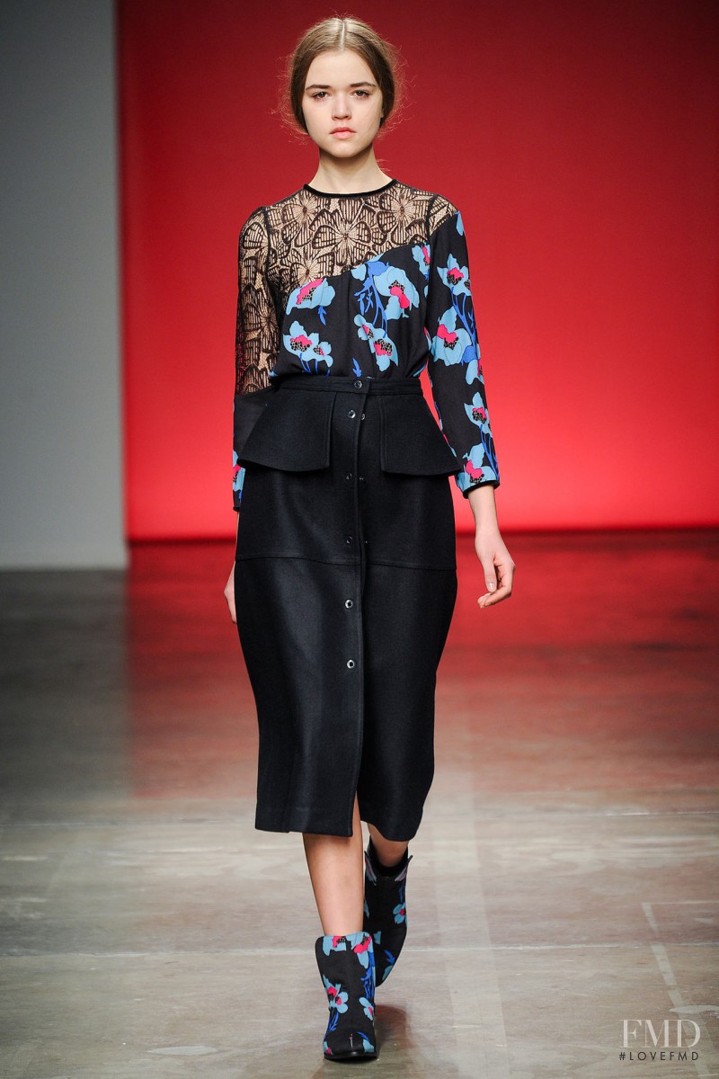 Maya Derzhevitskaya featured in  the Tocca fashion show for Autumn/Winter 2014