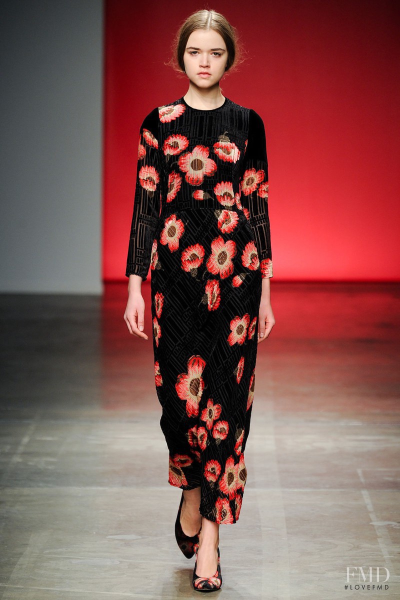 Maya Derzhevitskaya featured in  the Tocca fashion show for Autumn/Winter 2014