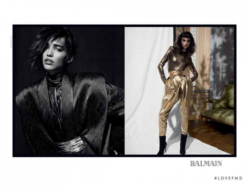 Cora Emmanuel featured in  the Balmain advertisement for Autumn/Winter 2013