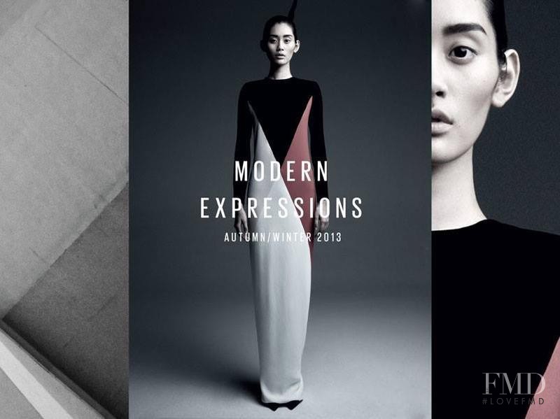 Ming Xi featured in  the Lane Crawford advertisement for Autumn/Winter 2013