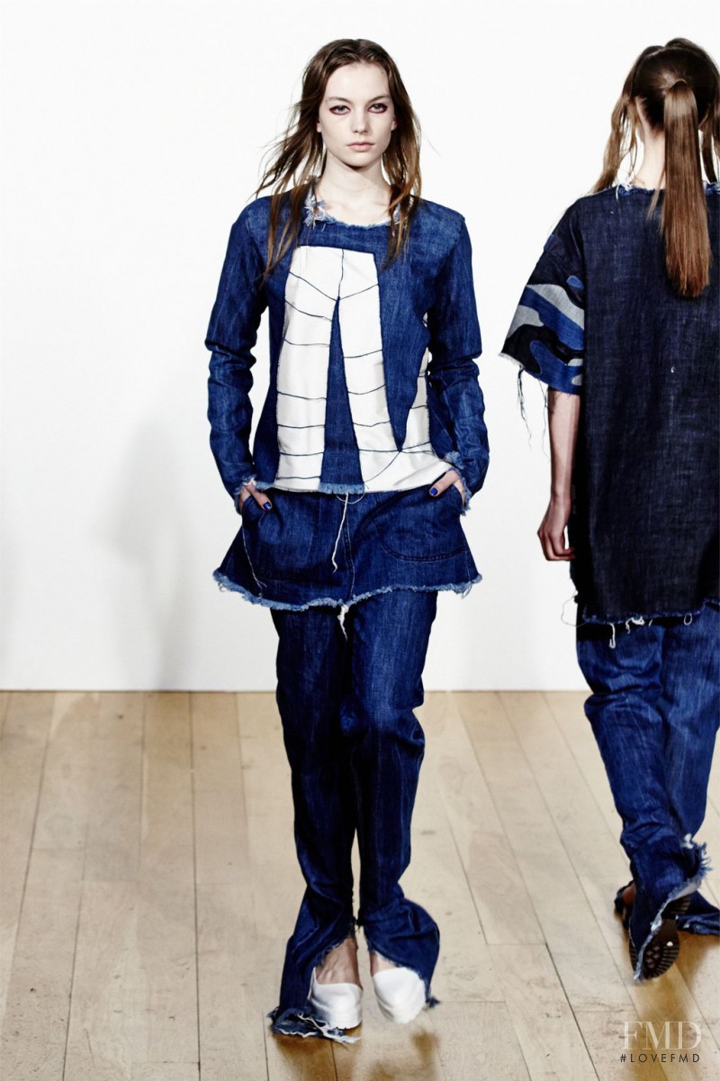 Sophie Pumfrett featured in  the Marques\'Almeida fashion show for Autumn/Winter 2013