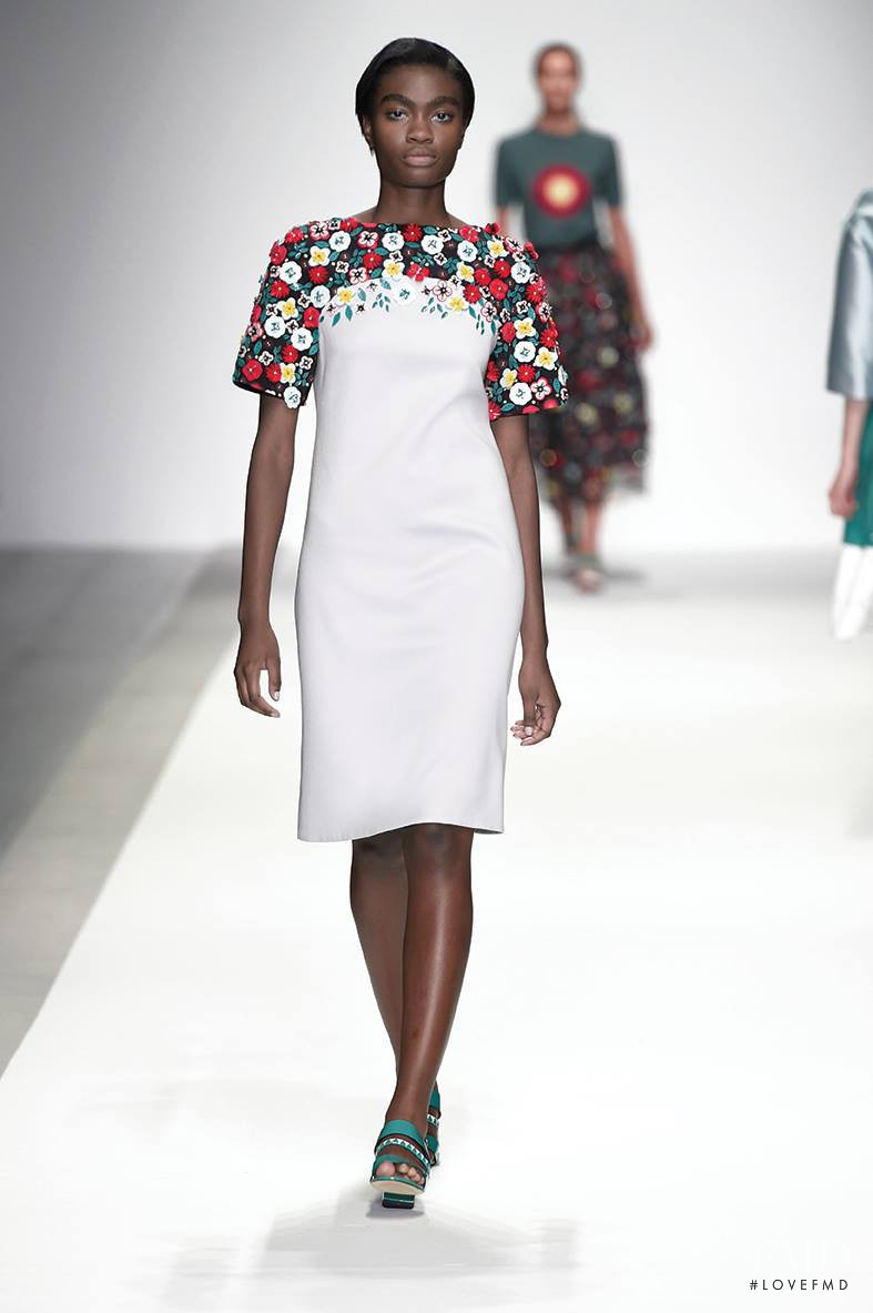 Kayla Clarke featured in  the Holly Fulton fashion show for Spring/Summer 2015
